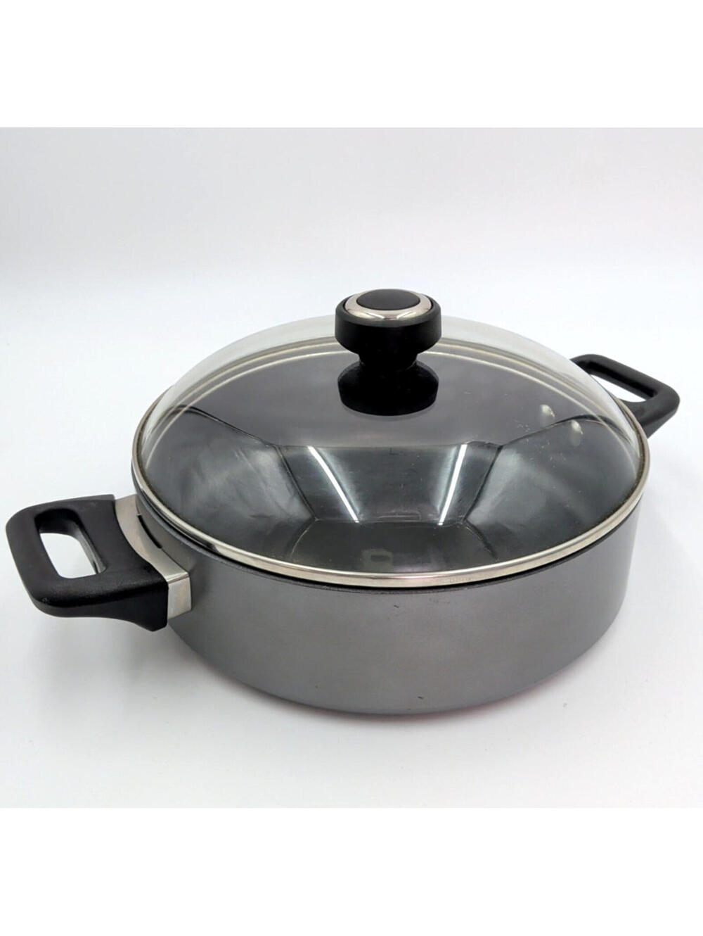 Anolon Professional Meyer 3 QT Gray Hard Anodized Nonstick Pot + Lid + Handles
